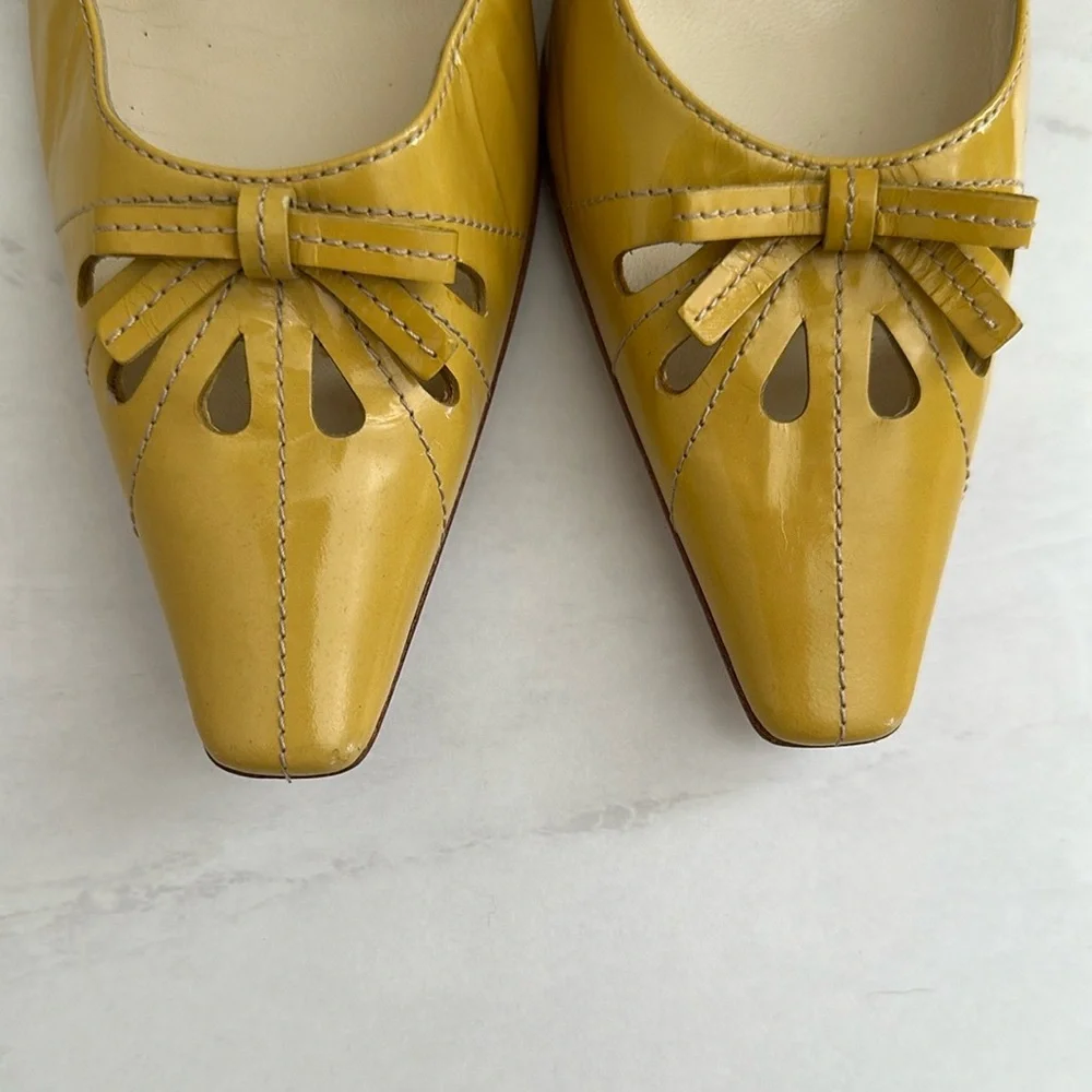 Miu Miu Patent Leather Heels Yellow